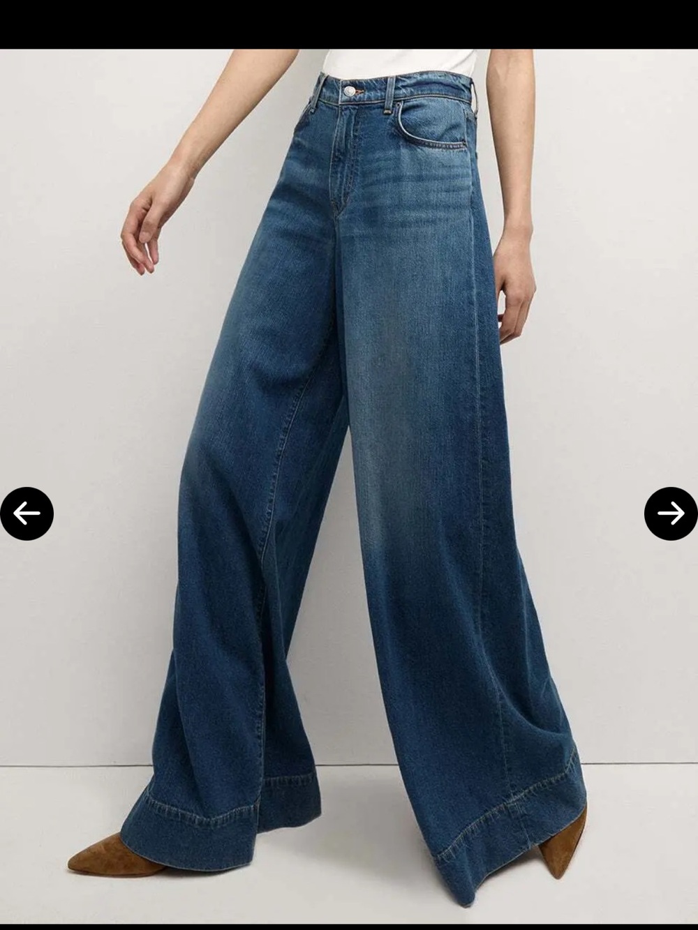 Veronica Beard Haizley Wide Leg High-Rise Women's Jeans Blue Size 30 - Picture 1 of 8